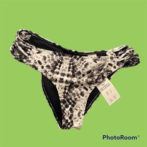 NWT Hollister size small black white and grey bikini bottom